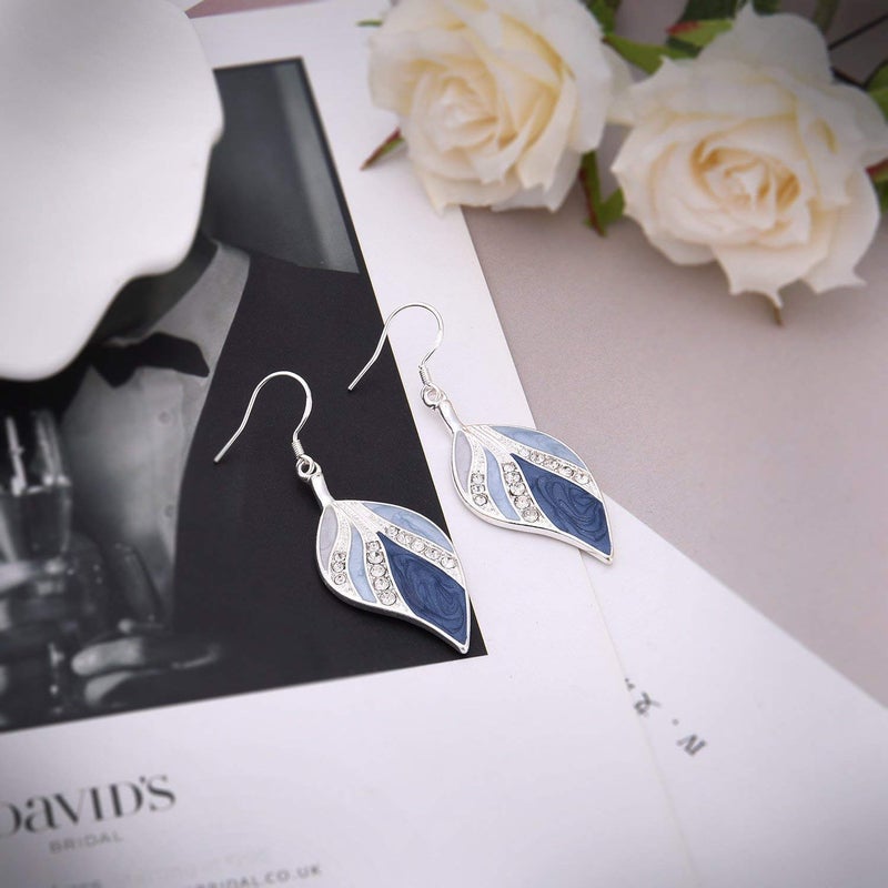 OYEFLY Dangle Earrings Sterling Silver Drop Earring Handmade Bohemian Teardrop Earrings - Image 4